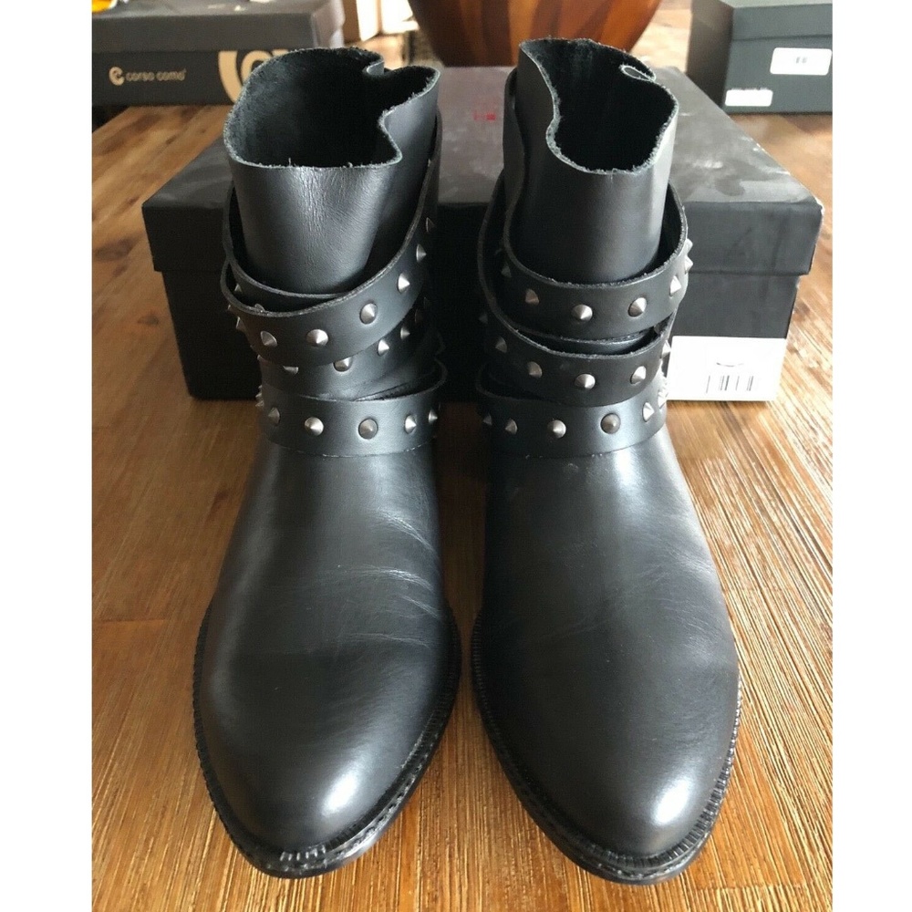 Brand New in Box Joe’s Jeans Black Leather Studded